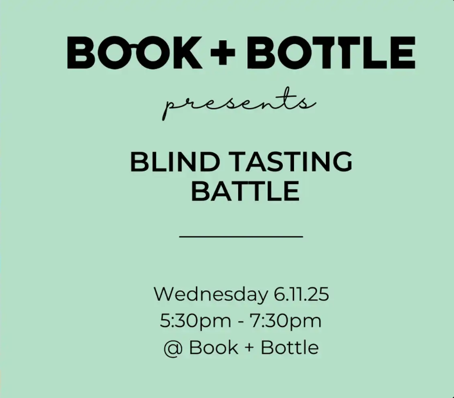 blind tasting battle event details at Book and Bottle in St. Pete