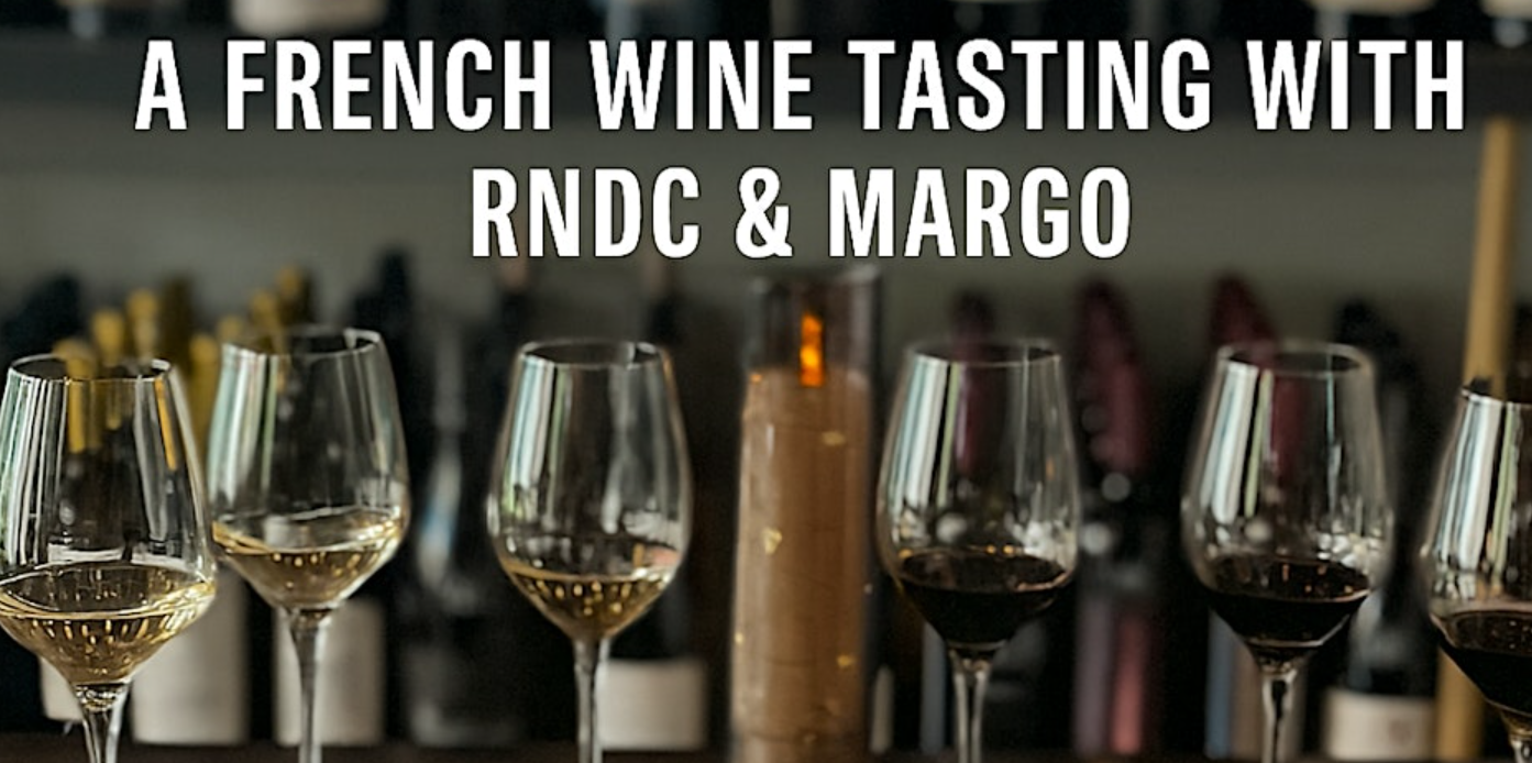 french wine tasting with rndc & margo at exquisite bistro in st pete florida event flyer