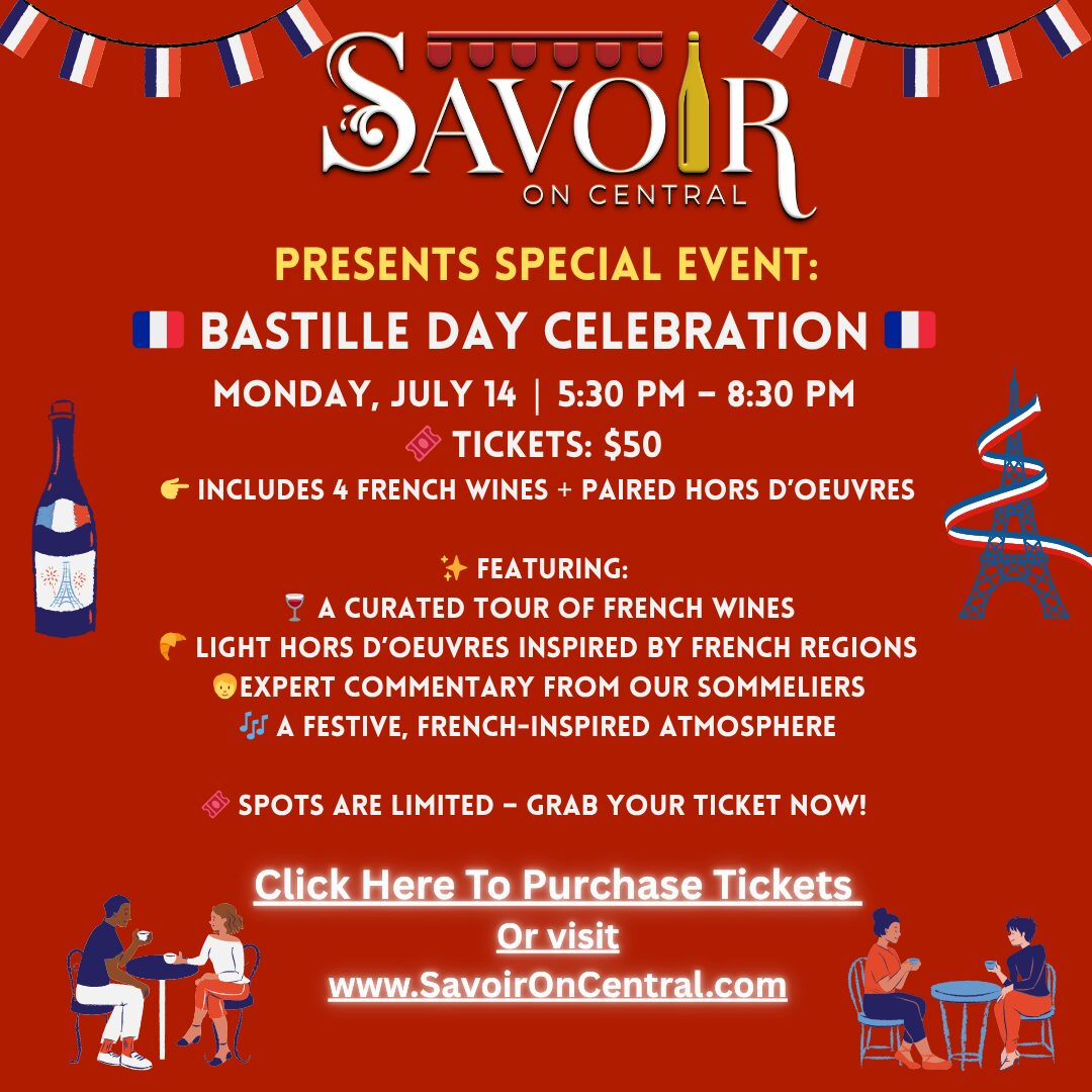 Savoir on Central Bastille Day Celebration event flyer